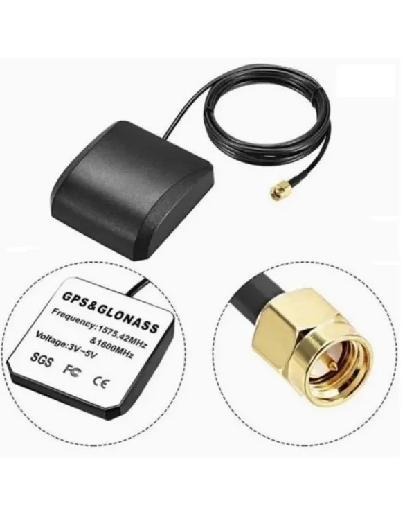 GPS Aktif Anten Glonass ile Uyumlu SMA Erkek Kablo ile Manyetik Montaj 3 Metre Kablo Rg174-1575.42mhz 28dbi